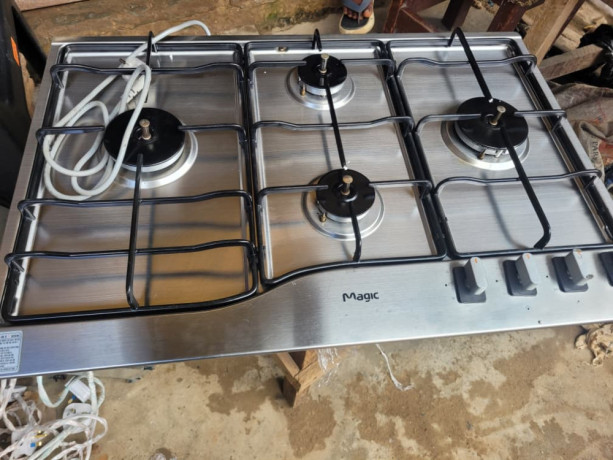 foreign-used-magic-4-burner-stainless-steel-built-in-gas-hob-big-0